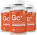 Elemen Terdekat Glucosamin Chondroitin MSM Boswellia Serrata Akuni Bersama-sama Mendukung Tambahan Antioksidant - 270 Kapsul (3 Pack)
