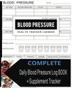Blood Pressure Journal 7.5 "x9.25" 150 halaman [with Supplement Tracker] Blood Pressure Log Book for Daily Tracking