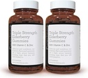 Puberica Triple Power Ammune Support - Elderberry Gummies with Vitamin C & Zinc x 180 Gummies (2 Botol 90) - up to 6-Bulan Suppply!