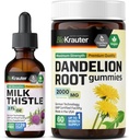 BIO KRAUTER Milk Thistle Tsucture 2 Fl Oz. & Dandelion 60 Gummies