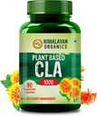 Hilayan Organics Organics Plant Based CLA 1000 Safflower Oil Extract Fat Burner Suplemen 124; Imunity Booster, Weight Management, Lean Muscle Mass 124; Good for Men and Women -90 Veg Capsules