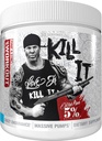Rich Piana 5% Nutrition Kill It Pre Workout Powder w / Creatine, Jitter- Free Caffeine, NO-Booster, Beta Alanine, L-Citrulline for Focus, Pompa, Endurance, Recoz 13.23, 30 Srvgs (Blueberry Lemonade)