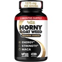Horny Goat Weed 1275 mg MAX STRENGTH w / Maca (2 Bulan Suply) - Energi & Performance Complex untuk Pria dan Wanita 124; 120 Vegan Capsules