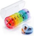 Kasus Travel Pill Organizer Kotak Medis, 2 kali sehari, Large AM / PM Pemasangan Pill Weekly, Pengingat Kedokteran Holder 7- Day untuk Vitamin, Oils, Suplemen Daily Calcius, Kapsul