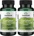Swanson Kontrol Lepaskan Curqfen Curcumin / Furugreek Kompleks 60 Veg Capsules (2 Pack)