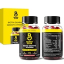 Klub Beard Biotin Growth Vitamin Gummies - Suplemen Rambut untuk Pria - Vitamin B12, E, & C untuk mendukung Thicker Fuller Looking Facsal Rambut - Strawberry Gummy