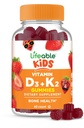 Lifeable Kids Vitamin D3 K2 Gummies 124; 1000iu D3 dan K2 100mcg 124; Tasting D3 dan K2 Suplemen 124; untuk Bone Health dan kekebalan 14; VIT D3 K2 untuk Anak-anak; 60 Gummies