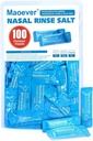 Paket Garam Neti Pot - 100 Individually Wrapped Saline Packets for Nasal Wash 124; Neti Pot Refill Kit 124; Effective Nasal Irrigation 124; Sinus Care 124; Nasal Cleansing Solution
