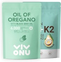 Oil of Oregano Capsules & Vitamin D3 10000 iu Plus K2 (MK-7) 200 mcg, 300 Coconut Oil Softgeels