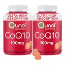 Qunul CoQ10 Gummies, CoQ10 100mg, Suplemen Gummy Delicious Delicious, Membantu Kesehatan Jantung, Vegan, Gluten Bebas, Ledakan Tinggi Ultra, 2 Pasokan Bulan (60 Count, Paket 2)