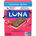 LUNA Bar - Chocolate Peppermint Stick Flavor - Snack Bars - Non- GMO - Gluten- Free Protein Bars - Made with Organic Oats (12 Pack)