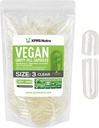 XPRS Nutra Ukuran 3 Kapsul Kosong - 1000 Cacah Katup Vegan Kosong - Colls Vegetarian - DIY Capsule Filling - Veggie Pill Caps