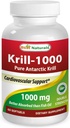 Terbaik Krill Oil Lembut Gel, 1000 mg, 60 Cacah