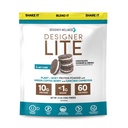 Designer Wellness, Designer Lite, Low Calorie Natural Protein, Prebiotic Fiber, Key Vitamin & Minemins, Chocolate Cookies & Cream, 25.6 Ounces