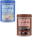 Selamat Viking Vanilla dan Chocolate Protein Powder, oleh Venus Williams, 20G Protein, Low Carb, Keto, Vegan, Gluten- Free, Superfood, Pengganti Makanan Lengkap, 2 Canisters (24 Oz. Setiap)