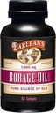 Barlean 's Borage Oil Suplemen, Cold Pressed Pure Borage Seed Oil Suffels untuk Pria dan Wanita, 1000 mg GLA Fatty Acids, 60 Count