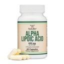 Alpha Lipoic Acid 600mg per Serving, 60 Capsules (Third Party Tested, Non-GMO, Gluten Free, Vegan Safe) VentiAntiokhimant for Neuropathy and Cardiovascular Health (ALA Suplemen) by Double Wood