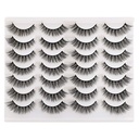 Newcally Lashes Palsu Eyelases Cat Wipepy Natural Faux Lash 14 Pairs Pairs Light Volume Short Fake Eye Lashes Multipack
