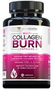 Multi Collagen Burn: Multi- Type Hydrolyzed Protein Peptides with Hyaluronic Acid, Vitamin C, SOD B Dimpless, Types I, II, III, V dan X, Caffeine- Free (Unflashed Capsules)