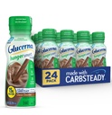 Glucerna Hunger Smart Diabetes Care Shake, Classic Chocolate, Diabetic Meal Replacement to Dukung Blood Sugar Management, 15g Protein, 180 Calories, Ready to Drink, 10- Oz Bottle, 24 Pack