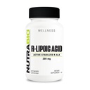 NutraBio R-Lipoic Acid Supplement, 200mg-Aktif Stabilisasi R-ALA Suplemen-Optimated Alpha Lipoic Acid Formula untuk Absorpsi Lebih Baik untuk Mendukung Kesehatan dan Welly - 60 Kapsul