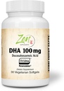 Suplemen Zen - Neuromins DHA 100 Mg - Vegan & Algae Sourced DHA Suplement Eye Health, Heart Health, dan Optimal Wellness 30- Vexcaps