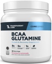 Lab Transparent BCAA Glutamine - 8000 Mg dari BCAA Powder dengan L Glutamine for Post Workout Recovery, Muscle Growth, & Increased Endurance - 30 Serbu, Strawberry Lemonade