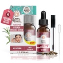 GuruNanda Natural Castor Oil Eyelash Enhance Serum dengan Rosemary Oil - Brush Applikator & 5 Pipettes, Membantu Pertumbuhan Rambut Alam untuk Eyebrows & Beard, 2 Fl Oz