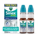 Vicks Sinex Seventy Allergy & Sinus Nasal Spray, Original Ultra Fine Mist, Decongestant Medicine, Relief from Nasal Contrable deme Cold or Allergy, Sinus Pressure Relief, 265 Sprays x 2