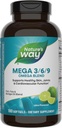 Nature 's Way Mega 3 / 6 / 9 Omega Blend, Mendukung Sehat Skin, Joints, Fungsi Kardiovaskular *, Fish, Flax, Borage Oil, 180 Lime Flavored Softgels (Packaging May Vary)