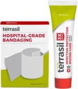 Terrasil Wound Care First Aid Kit: Medical Bandage & Wound Healing Ournment, Infeksi Protection for Bed Sores, Pressure Sores, Ulcers, Blits, Cuts. Dermatologist- Diuji (0.5oz, 2 "x18" Bandage)