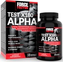 Force Factor Testosterone Booster X180 Alpha untuk Pria, Suplemen Testosterone dengan PatenderFenugreek & L-Citrulline untuk Muscle Lean Proviar, Kekuatan, Energi, Kekuatan & Performance, 120 Katup