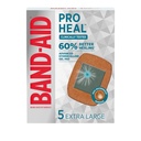 Band- Aid Brand Pro Heal Hydrocolloid Gel Pads, Ekstra Large Waterproof Bandages untuk Better Healing of Minor Wounds, Sterile Aid Bandages Pertama, 5 ct
