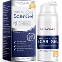 100% Scar Gel Scar Cream - Advanced Scar Gel for Surgical Scar, C-Section, Stretch Marks, Acne, Injury, Burns, Lelope, Old and New Scar 1.06oz (30g) (Maximum Kekuatan 100% Silicone)
