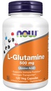 Sekarang Makanan Suplemen, L- Glutamine 500 mg, Transporter Nitrogen *, Amino Acid, 120 Veg Capsules