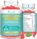 2 Pack Ashwagandha Gummies dengan Turmeric Mood Energy and Immune Dukung, Strawberry Flavor 120 Cts