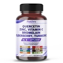 Quercetin Elderberry Turmeric Vitamin C Zinc - Dukungan kekebalan buatan Amerika Serikat