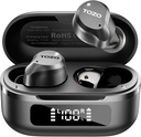 TozO NCX8 Aktif Noise Membatalkan Earbuds Nirkabel, 6 Mics ENC Clear Call, IPX8 Waterproof, di Ear Bluetooth 5.3 Headphones Stereo Bass Ear Buds 59H Waktu bermain dengan LED Tampilan 32 EQs melalui APP