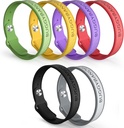 Massa Repellent Bracelet, 6 Pack Silicone Mosquito Repellent Bands dengan DEET Free, Natural & Waterproof Bug Writband for Children and AduIts, Outdoor Traveling Protection