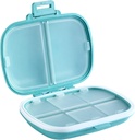 Holi Travel Pill Organizer, 8 Comparts Portable Pill Case, Daily Pill Box to Hold Vitamin, Little Pill Container for Pocket Purse Medicine Organizer