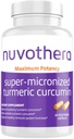 Nuthera Super- Micronized Turmunic Curcumin Capsules 1 - Bulan Absorpsi Rapid Rapid, Seluruh Root, None-GMO, Supports Bersama, Skin, Gut Kesehatan & Antioksidants (60 Capsules)