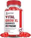 Laboratorium yang direstified Vital Grow XL Extreme 2000MG Performance Gummies Lanjutan Formula Femula Formula dengan ACV PMerek Beet Juice Powder B12 Vegan Non GMO 60 Gummys