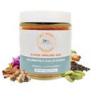 Mt.Meru Medicine Ayurvedic Haldi Doodh / Golden Milk Superblend- dengan Ammune Boosting Formula, Gluten- Free, untuk Kesehatan Otak, Gut Dukungan dengan Curcumin Lakadong Turmeric tinggi (1.76oz / 50g)
