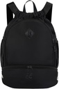 Drawstring Backpack Gym Backpack dengan Shoe Comment for Men Women String Sports Bag with Wet Pocket Celine Swiing Beach Bag, Black (Patent Mending)