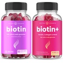 NutraChamps Complete Biotin Bundle for Hair, Skin & Nails. Biotin & Biotin +