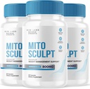 Rize Labs MitoSculpt W8 Los Pills - Scupt Your Ideal Body Anda dengan MitoSculpt Advanced Formula Capsules, Suplemen untuk Mengubah Mobilized Stateed Fat for Fuel (180 Capsules) (Paket 3)