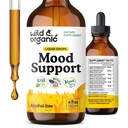 Suplemen Dukungan & Organik & Organik - Kandungan Cairan Alam untuk Energi Positif - Pelaksanaan Pikiran Tenang untuk Perempuan dan Pria - Non-Alkohol Ashwagandha & Rhodiola Root Tincture untuk Good Mood - 4 oz