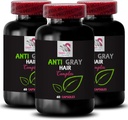 Suplemen rambut abu-abu - ANTI GRAY HAIR KOMPLEX - warna rambut, warna warna, rambut abu-abu, pelestarian warna, saldo warna cerah 3Bot 180Caps