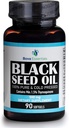 HallalEvery Day Organic Black Seed Oil - USDA Certified Cold Menekan Botol Kaca Lebih dari 1,5% Thymoquinone 3X Kekuatan Turkish Black Cumin Nitiva Non-GMO 100% Murni Blackseed Oil (Capsules)