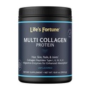 Multi Collagen Peptides Types I, II, III, V & X Hydrolyzed Powder - Grass- Fed, Blend with Digetical Enzyme - for Skin, Hair, Nails, Joints & Gut Health, Unflashed